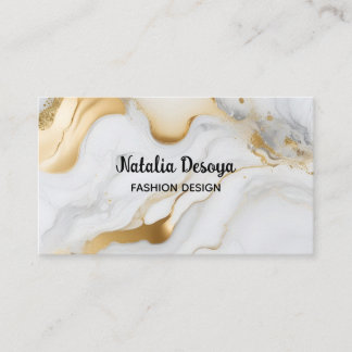Parties scintillant d'or carte de visite