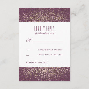 Parties scintillant d'or Cartes RSVP Vintages de m