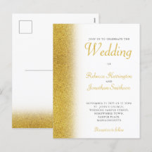 Parties scintillant d'or élégante invitation de ma