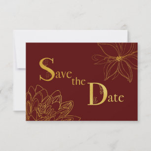 Parties scintillant d'or Enregistrer la date Carte