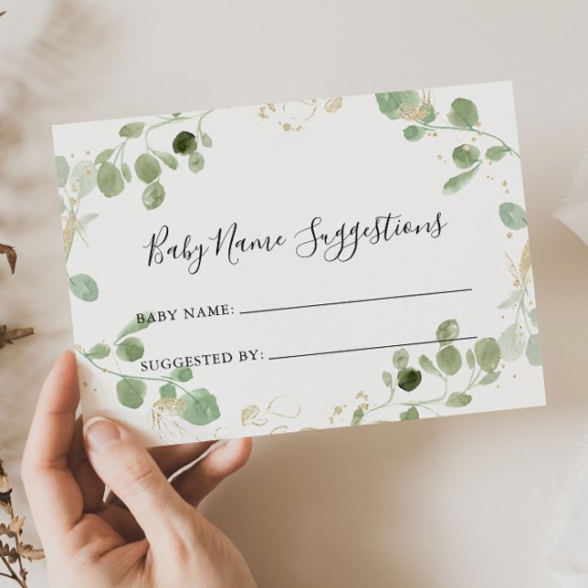 Parties scintillant d'or Eucalyptus Baby Name Sugg (Créateur téléchargé)