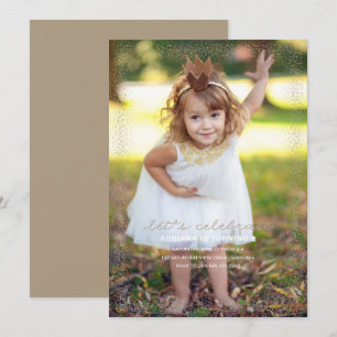 Parties scintillant d'or Invitation d'anniversaire
