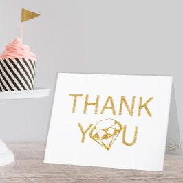 Parties scintillant d'or Jeu d'anniversaire Carte 