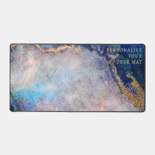 Parties scintillant d'or Marine Marbre bleu Custom