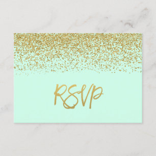 Parties scintillant d'or Mint Faux moderne RSVP