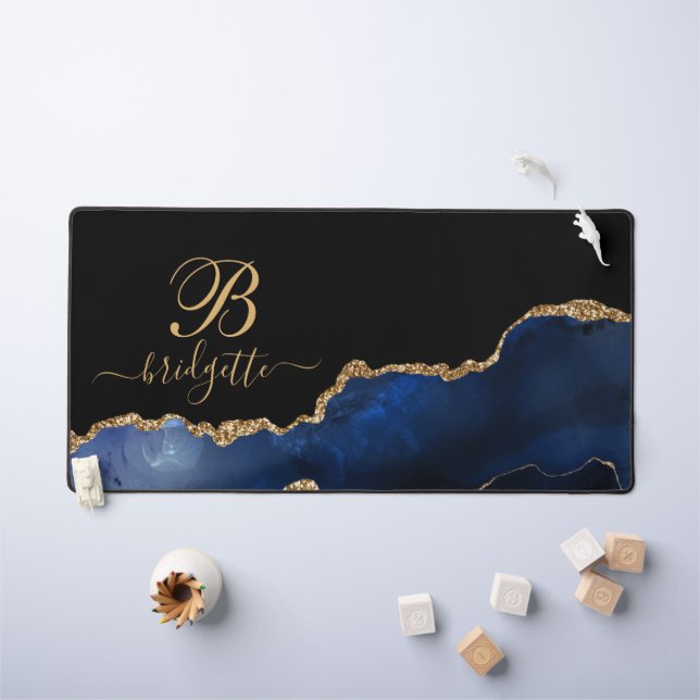 Parties scintillant d'or moderne chic Marine Blue  (Tableau pour enfants)