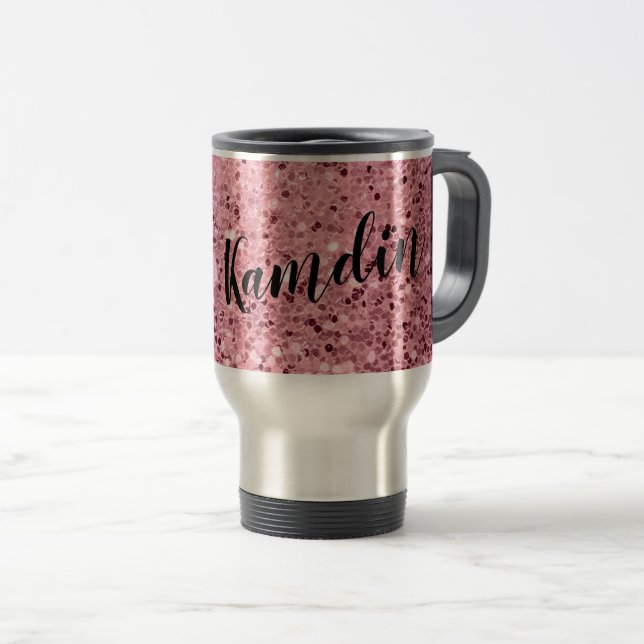 Parties scintillant d'or Rose de tasse de café de  (Devant droit)