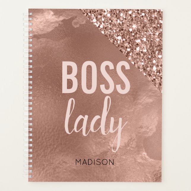 Parties scintillant d'or Rose personnalisée | Dame (Devant)