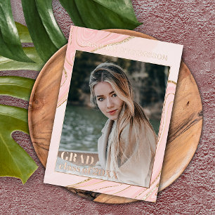 Parties scintillant d'or rose Phuile Faire-part de