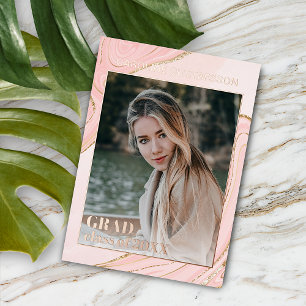 Parties scintillant d'or rose Phuile Faire-part de