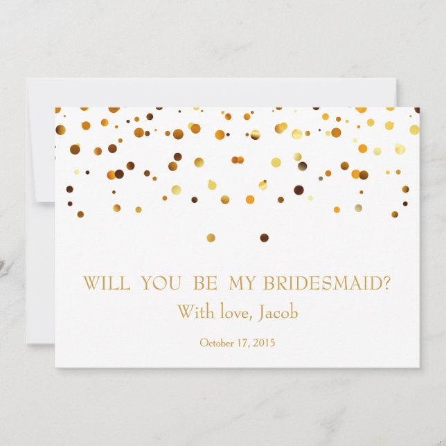 Parties scintillant D'Or Serez-Vous Mon Invitation (Devant)