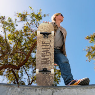 Parties scintillant d'or Skateboard personnalisé