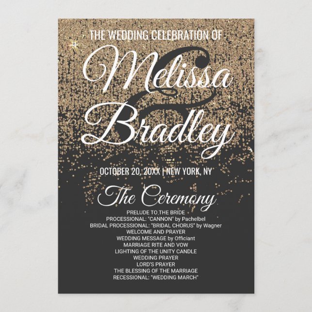 Parties scintillant d'or Sparkles Black Programme (Devant)