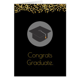 Parties scintillant d'or sur Noir avec des diplôme