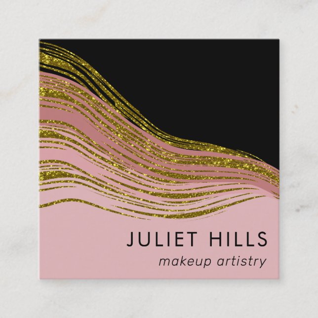 Parties scintillant d'or Swish, Blush et Carte de  (Devant)