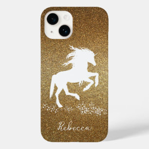 Parties scintillant d'or Unicorn Coque-Mate coque