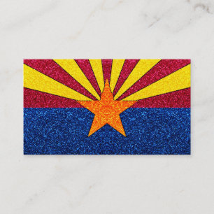 Parties scintillant drapeau Arizona cartes de visi