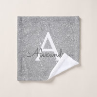Parties scintillant en argent de luxe et monogramm
