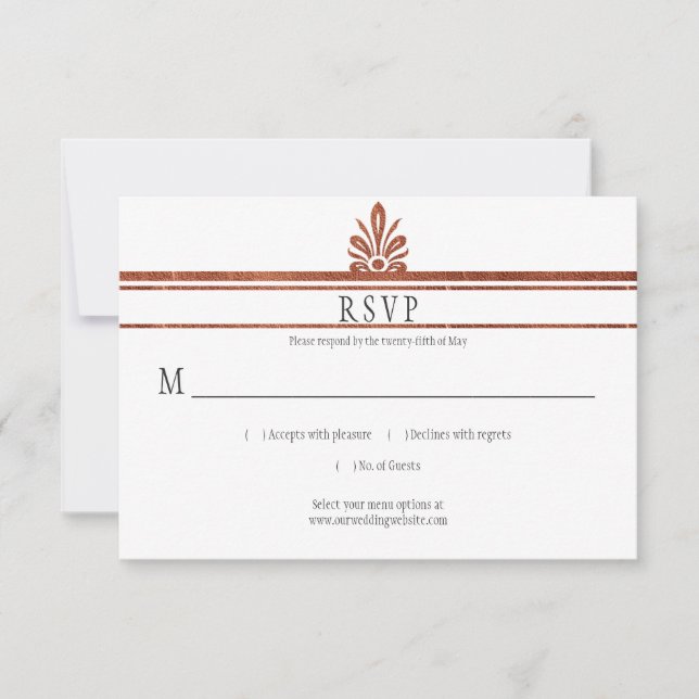 Parties scintillant en cuivre style Art déco RSVP  (Devant)