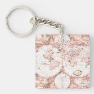 Parties scintillant en métal rose or rose Carte du