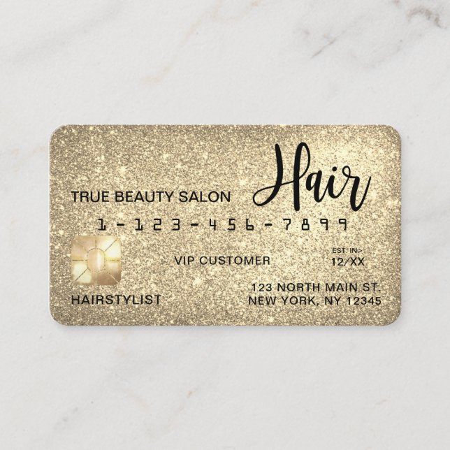 Parties scintillant en or brillant Sparkly Carte d (Devant)
