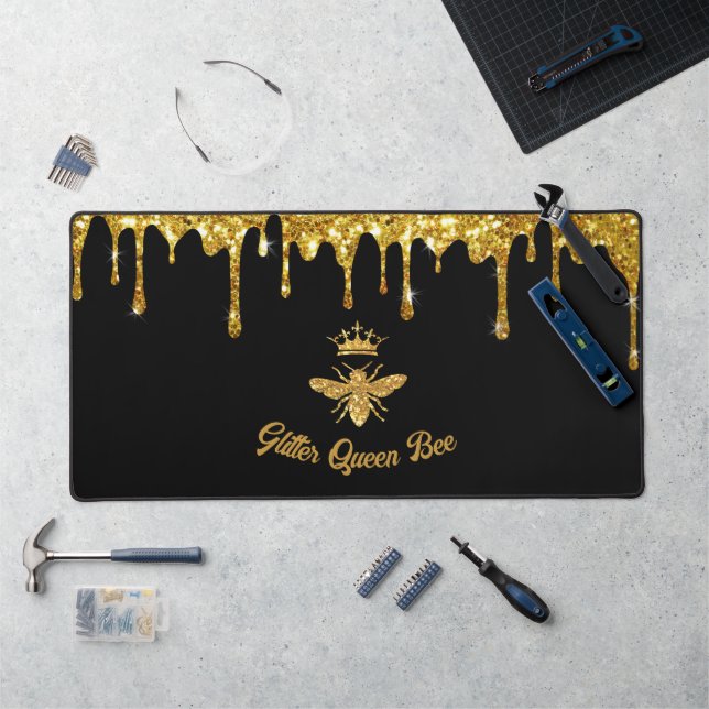 Parties scintillant en or Faux Design Queen Bee (Poste de travail)