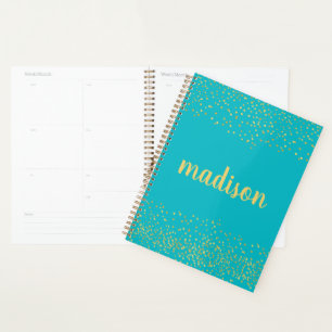 Parties scintillant en or Glam Confetti Turquois