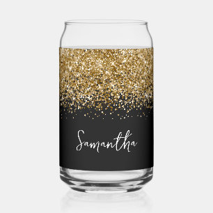Parties scintillant en or glam sur noir