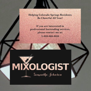 Parties scintillant en or noir et Rose Carte de vi