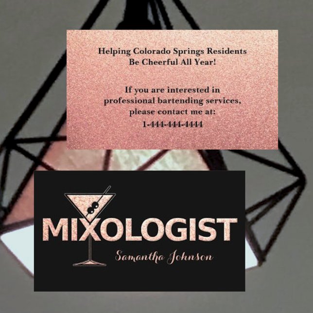 Parties scintillant en or noir et Rose Carte de vi (Créateur téléchargé)