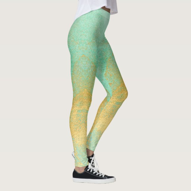 Parties scintillant en or pastel doux Leggings tou (Droite)
