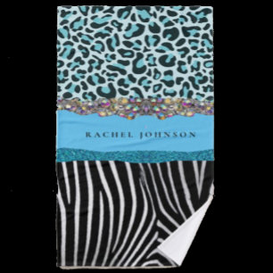 Parties scintillant en verre Turquoise bleu et noi