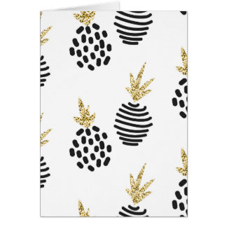 Parties scintillant et ananas abstraits noirs.