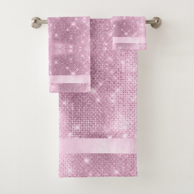 Parties scintillant et brillant Motif rose ID671 (En situation)