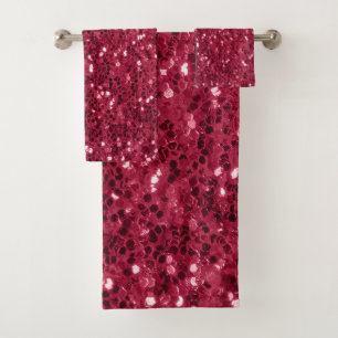 Parties scintillant faux brillant rose foncé magen