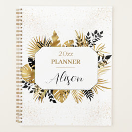 Parties scintillant Florale Personnalisée Noire Et