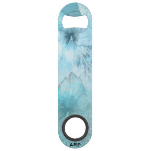 *~* Parties scintillant florale turquoise aquarell
