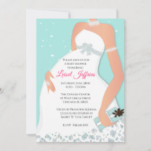 Parties scintillant Glam moderne Invitation Baby s