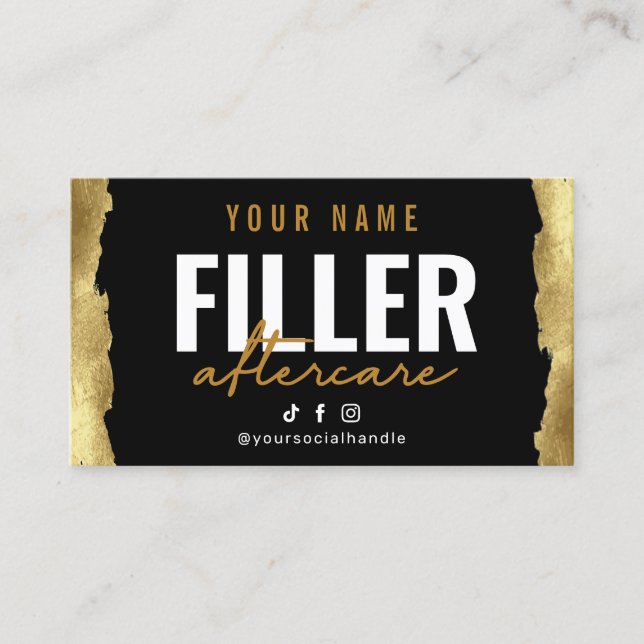 Parties scintillant Gold Filler Instruction carte  (Devant)