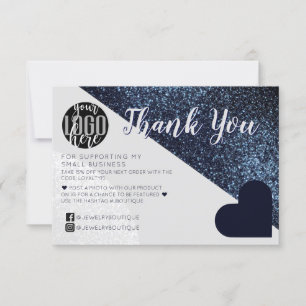 Parties scintillant gris noir Geo Logo Merci clien