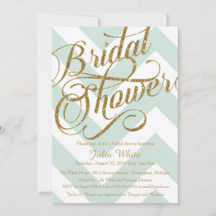 Parties scintillant Invitation de douche nuptiale,