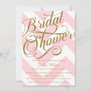 Parties scintillant Invitation de douche nuptiale,