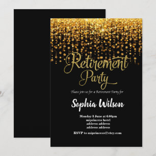 parties scintillant invitation de la partie de ret