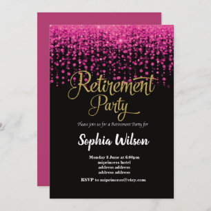 parties scintillant invitation de la partie de ret