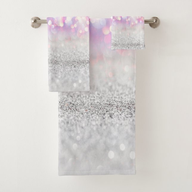 Parties scintillant moderne Argent Bokeh Rainbow (En situation)