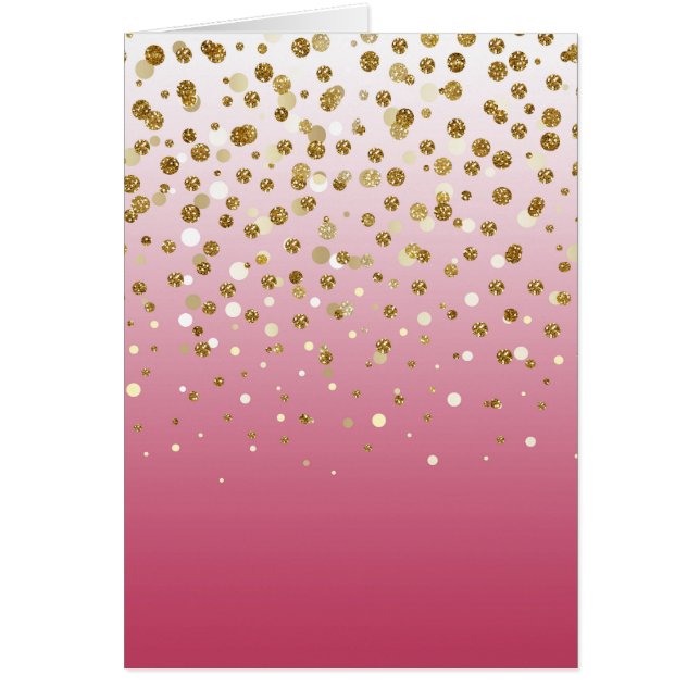 Parties scintillant moderne en or de fille confett (Devant)