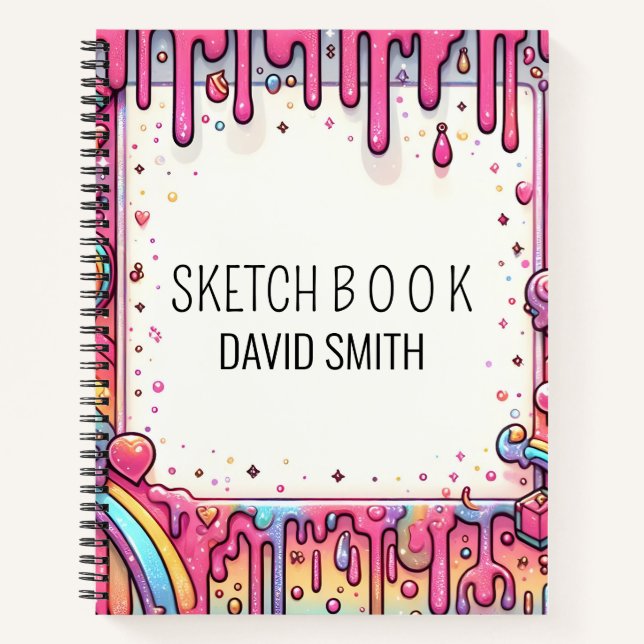 Parties scintillant moderne gouttes de Carnet de n (Devant)