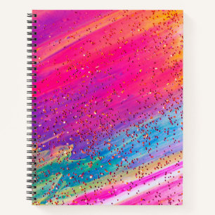 Parties scintillant multicolore Arc-en-ciel Carnet