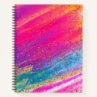 Parties scintillant multicolore Arc-en-ciel Carnet