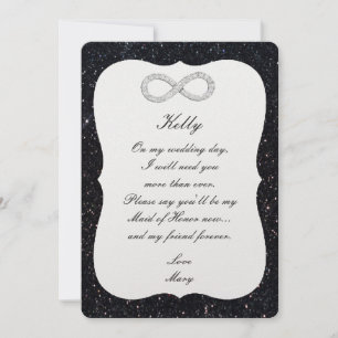 Parties scintillant noire Diamant Infinity Carte d